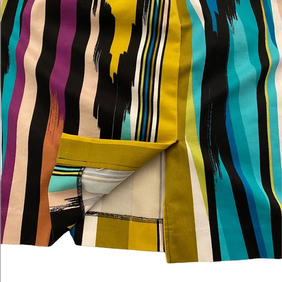 Worthington retro striped color-block business casual pencil skirt - Picture 5 of 8